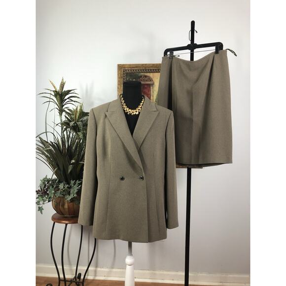 Collections For Le Suit Women Jacket 2Pc Set Skirt Office Siren Preppy Size 16 - Picture 1 of 10